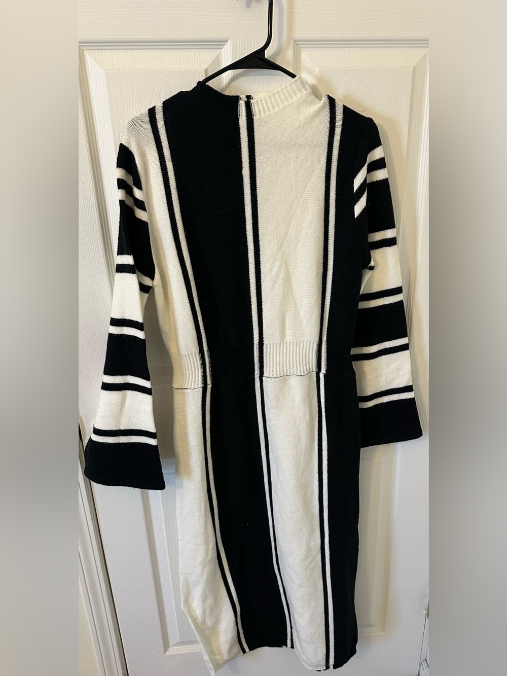 SHEIN Black and White Striped Knit Dress